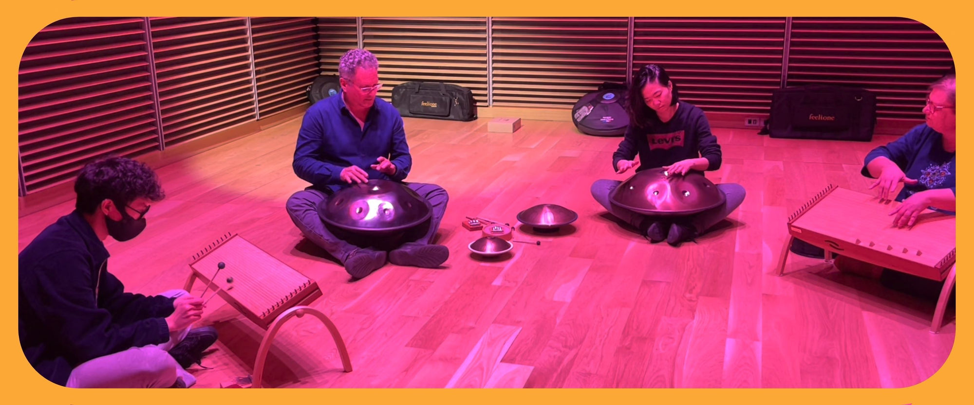 San Francisco conservatory students playing feeltone monochords and Metal Sound space drums | weplaywelltogether