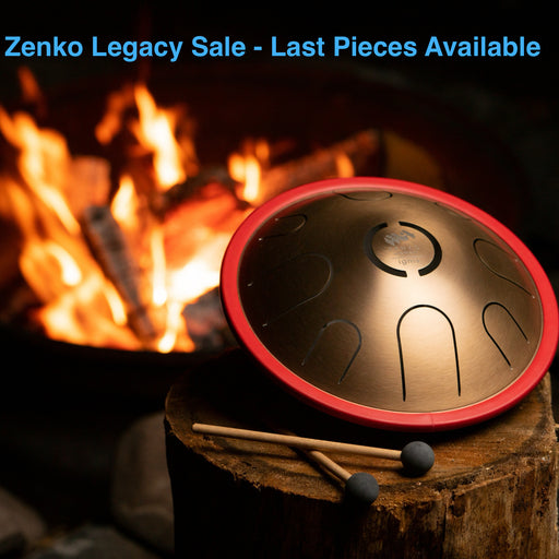 Zenko elemental tongue drum fire with mallets by the campfire | weplaywelltogether