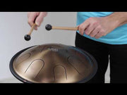Metal sounds Ionian Aminor tuned stainless steel tongue drum handpan | WePlayWellTogether