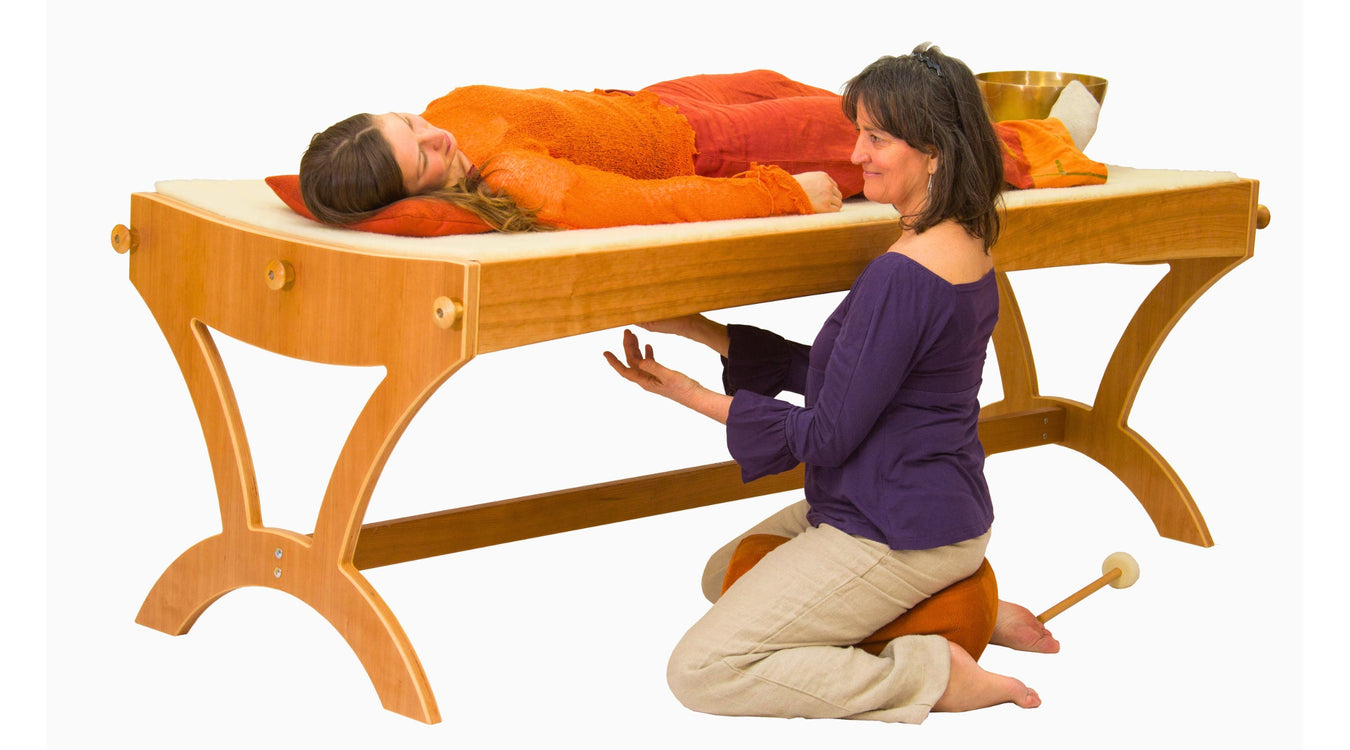 freestanding Monochord Table in Ash or Cherry: 60 strings