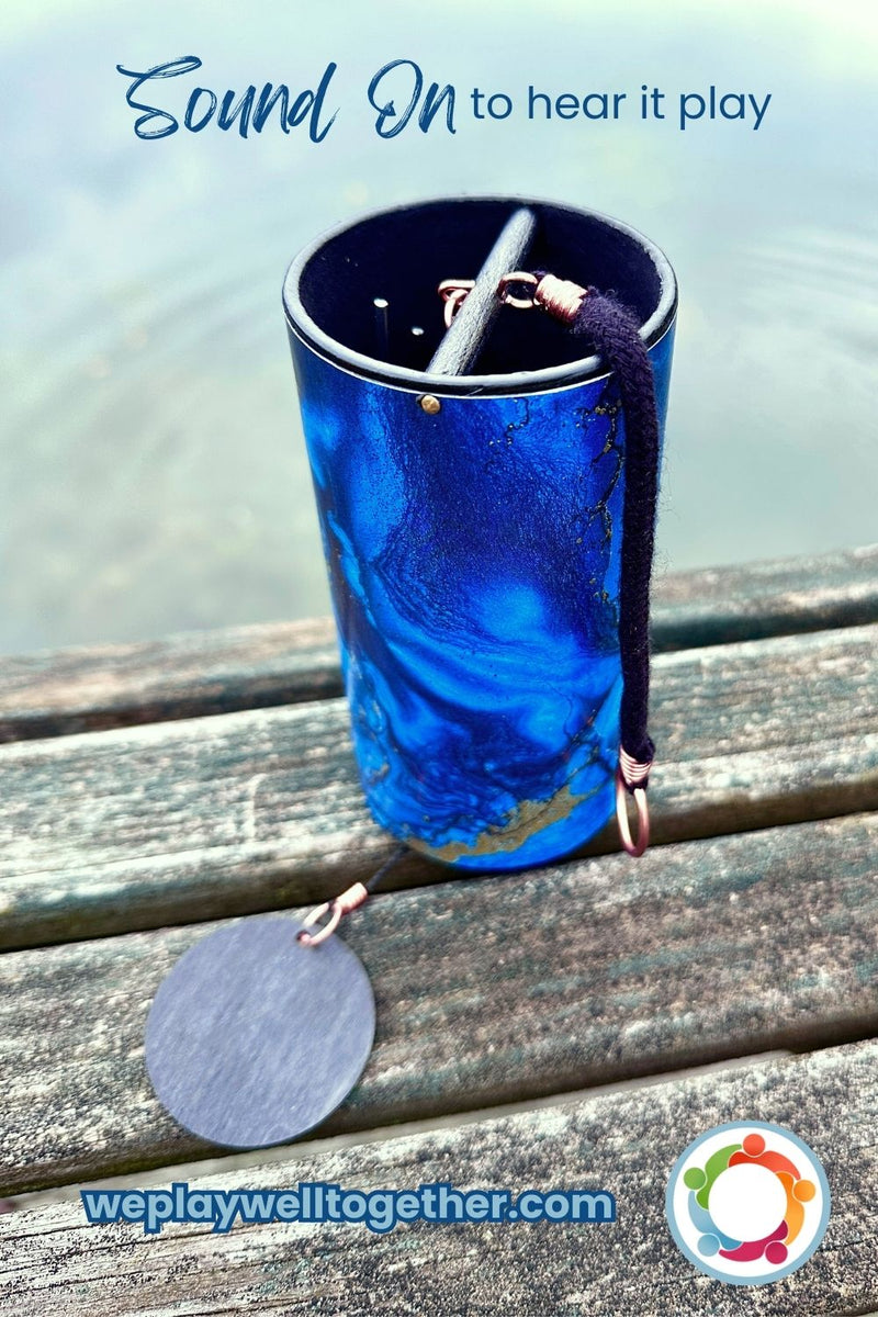 Blue Zaphir chime by the water | weplaywelltogether