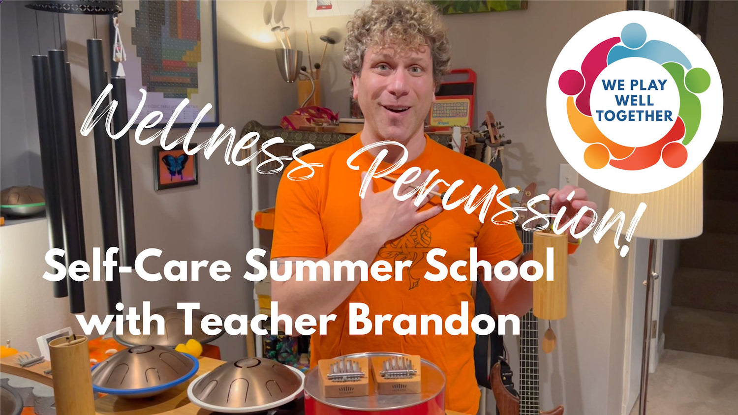 Brandon Blake, a musician and teacher together with Hokema kalimbas, Koshi chimes and Elemental metal tongue drums from Metal Sounds. | weplaywelltogether