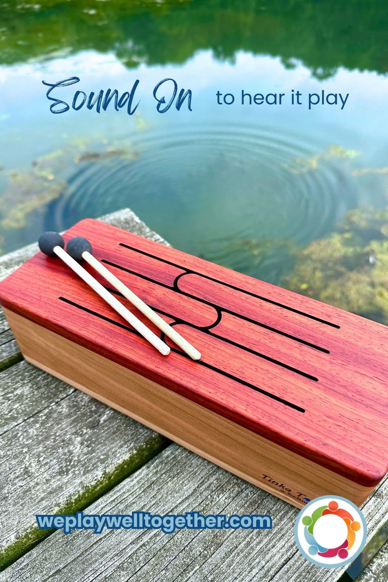 feeltone Tinka Tong drum in front of water|weplaywelltogether