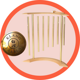 Klangarben Tubular chime set with a stand | weplaywelltogether