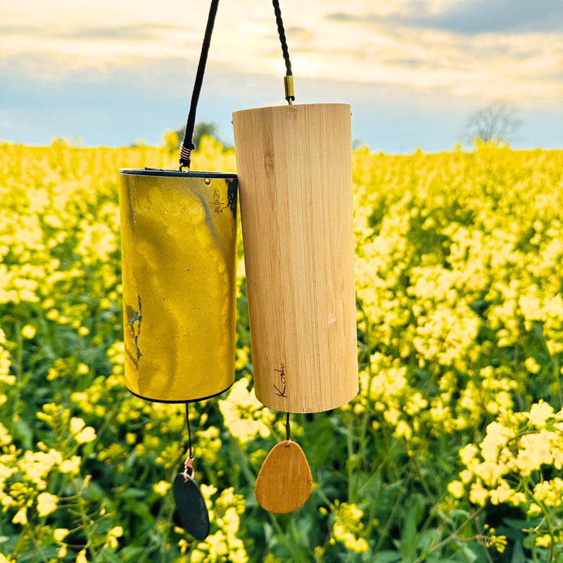 Yellow Zaphir and Koshi Aria chimes in nature | weplaywelltogether