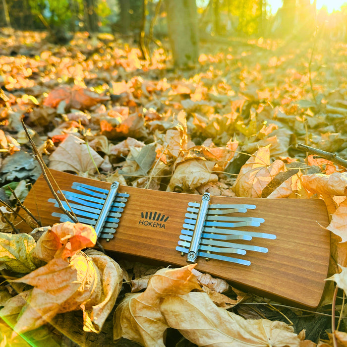 Hokema twin kalimba in nature | weplaywelltogether