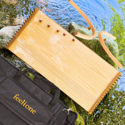 feeltone Monolina Monochord, stand and carrying case by the water | weplaywelltogether