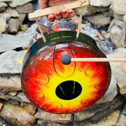 Kigonki binaural metal tongue drum by the campfire | weplaywelltogether