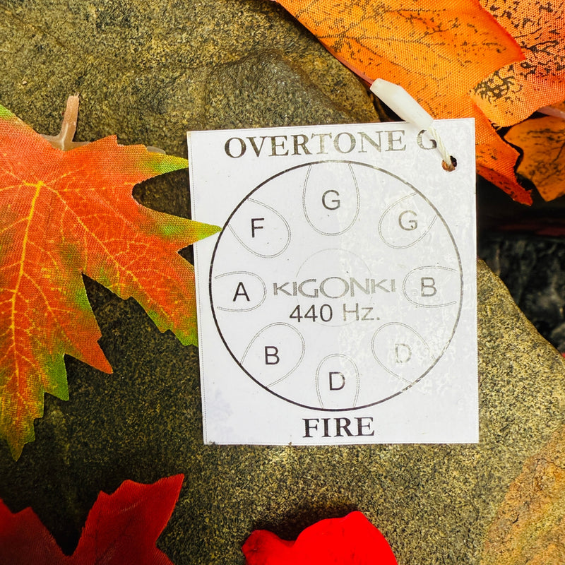 Overtone note chart of Kigonki Fire metal tongue drum | weplaywelltogether