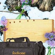 feeltone Monolina Monochord and carrying case in snow | weplaywelltogether