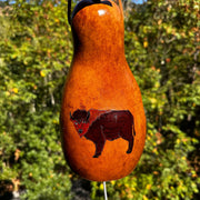 Thunder gourde with buffalo  painting  | Weplaywelltogether