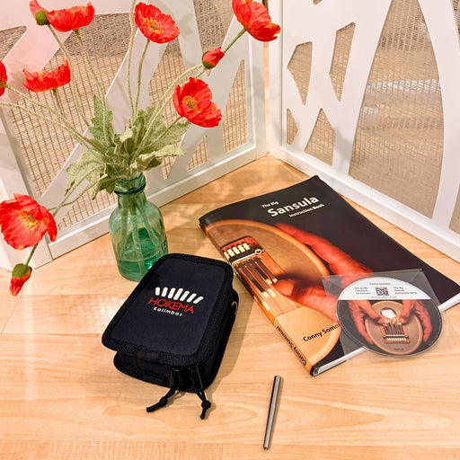Hokema Sansula instruction book and DVD, kalimba tuning tool and Hokema B9 carrying case | weplaywelltogether