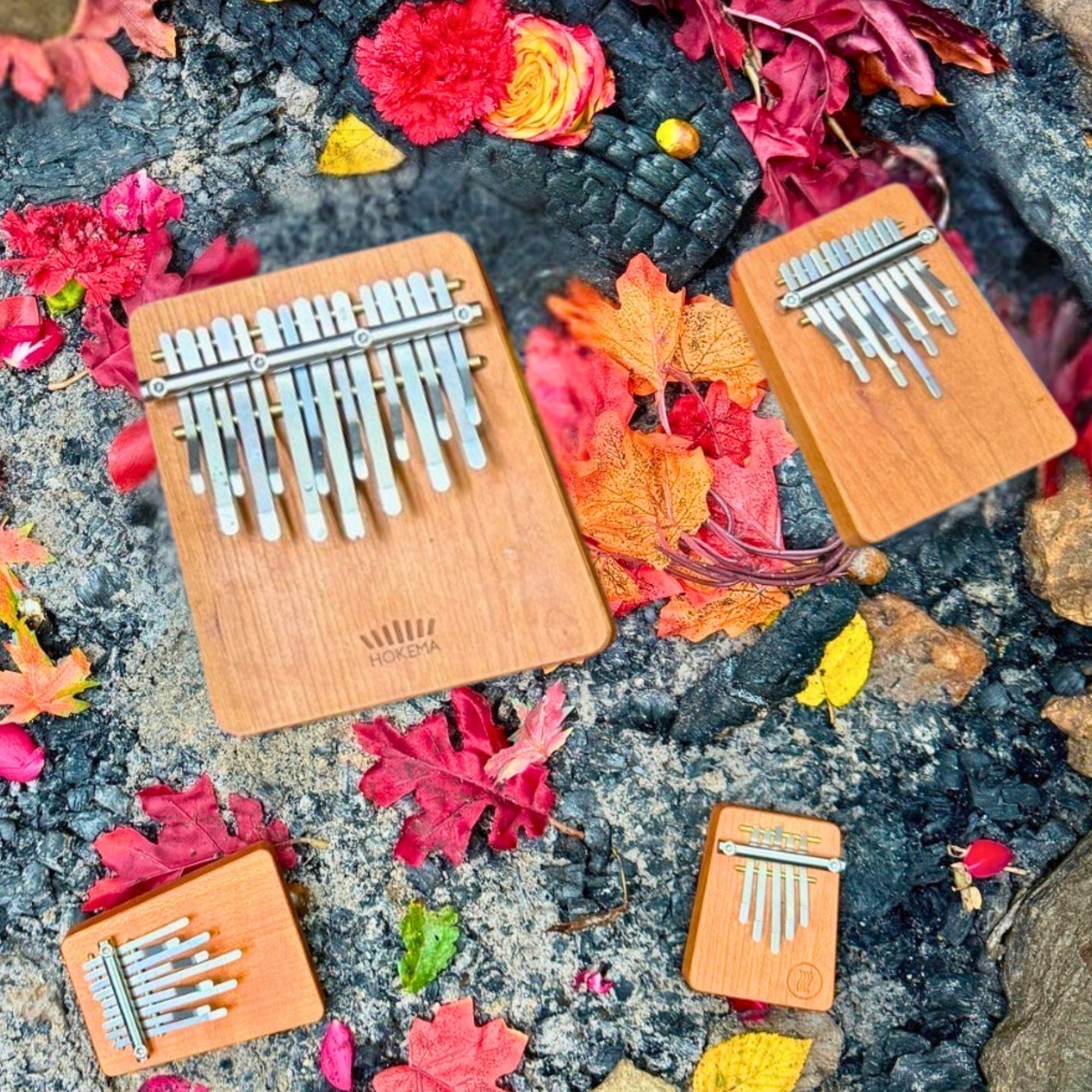 🔴 Red Kalimba Set: B5 B9 B11 B15 G-Major 440hz — WePlayWellTogether