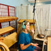 Joule L'Adara teaching monochord playing via Zoom with feeltone Monolinas  | Weplaywelltogether