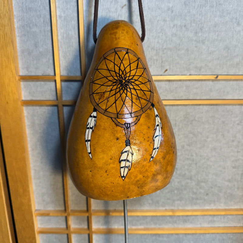 Thunder gourde with spirit catcher painting  | Weplaywelltogether