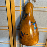 Thunder gourde with hummingbird painting  | Weplaywelltogether
