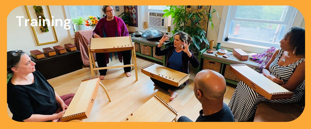 Group of people with feeltone monochords | weplaywelltogether