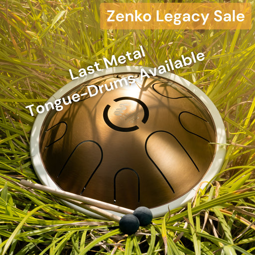 Zenko elemental metal tongue drum in Aria tuning in nature | weplaywelltogether