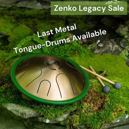 Zenko elemental tongue drum earth with mallets in nature | weplaywelltogether