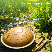 Zenko Metal Tongue drum in nature with mallets | weplaywelltogether