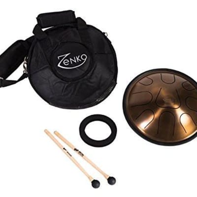 Zenko metal tongue drum with mallets, ring and carrying case | weplaywelltogether