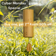 Cyber Monday flyer - Koshi chime on a field | weplaywelltogether
