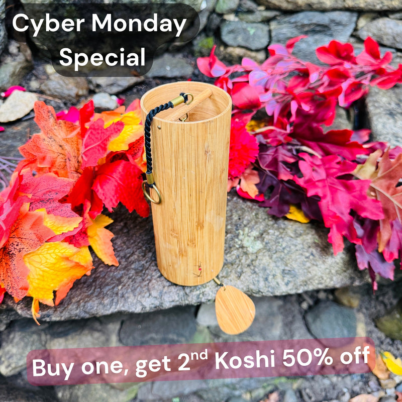 Cyber Monday flyer - Koshi chime on the rock | weplaywelltogether