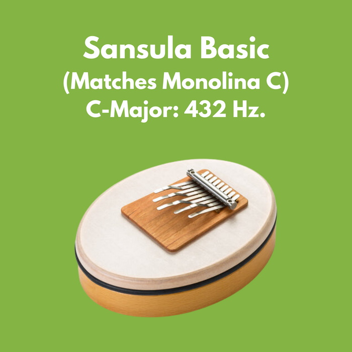 Sansula Basic kalimba from Hokema with C-Major tuning matching Monolina C | weplaywelltogether