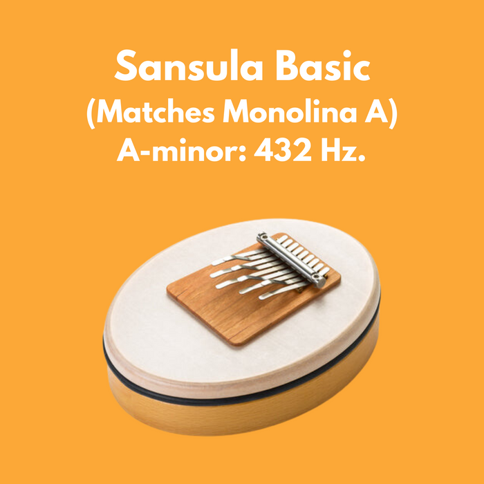 Sansula Basic kalimba from Hokema with A-minor tuning matching Monolina A | weplaywelltogether