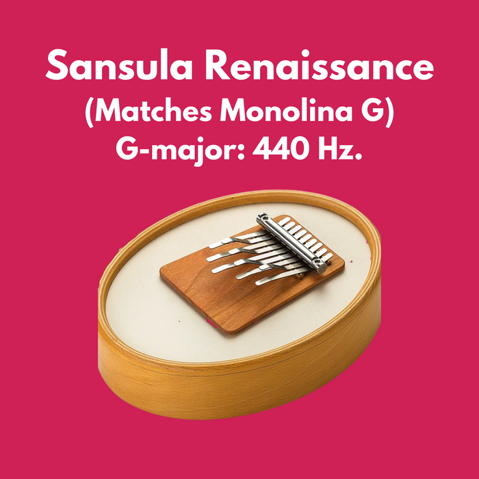 Sansula Renaissance kalimba from Hokema with G-Major tuning matching Monolina G | weplaywelltogether