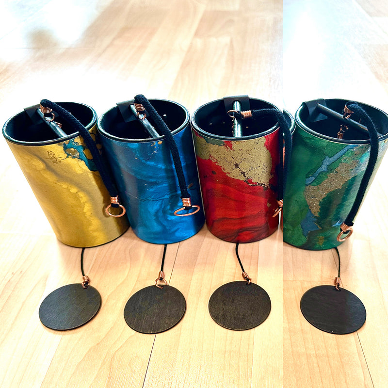 Set of 4 colorful Zaphir Chimes to match the Weplaywelltogether Soundscapes sets | weplaywelltogether