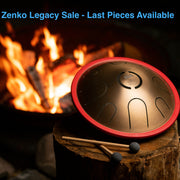 Zenko elemental tongue drum fire with mallets by the campfire | weplaywelltogether