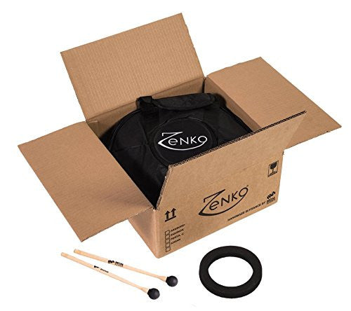 Metal Sounds - Solistice Zenko Drum , handpan made out of stainless steel  comes with bag, travel case, support ring and sticks | WePlayWellTogether