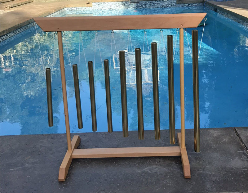 feeltoneusa gong chime set  made in germany with square stand