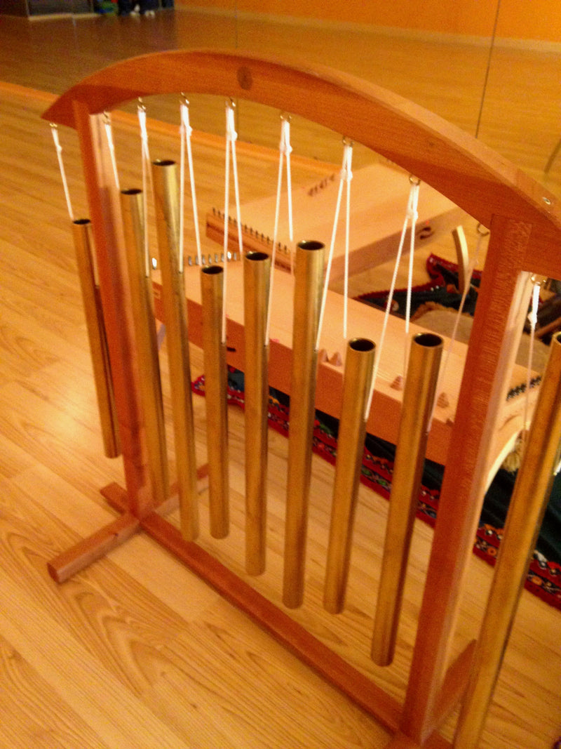 feeltoneusa Gong Chime set  made in germany with half moon stand