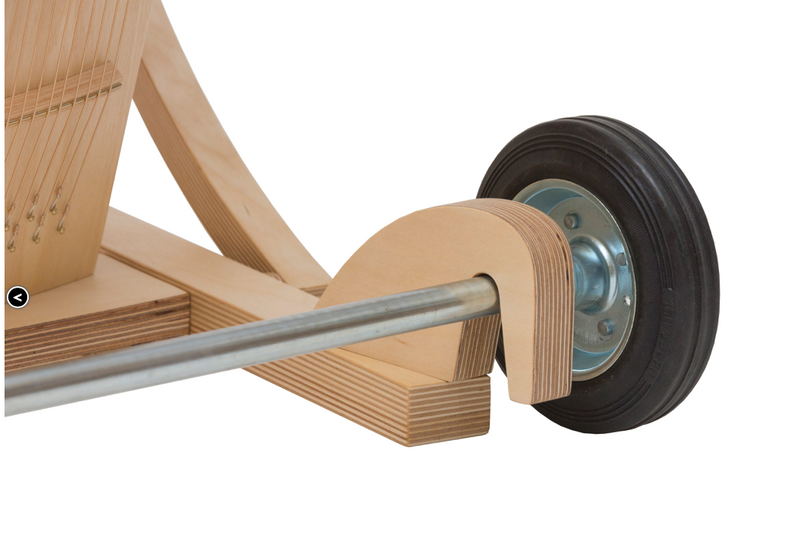 Details of the wheel attachment for the monchair | We Play Well Together
