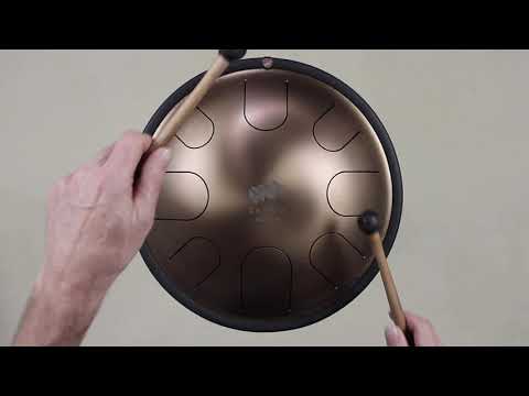 Metal Sounds - combo, Zenko Drum , handpan made out of stainless steel  comes with bag, travel case, support ring and sticks | WePlayWellTogether
