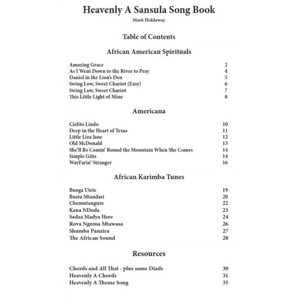 Heavenly A Sansula Song Book