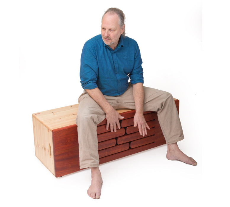 feeltoneusa extra large padouk wood Tonguedrum great sound and can be flipped over so you can lay on the  drum while it is played