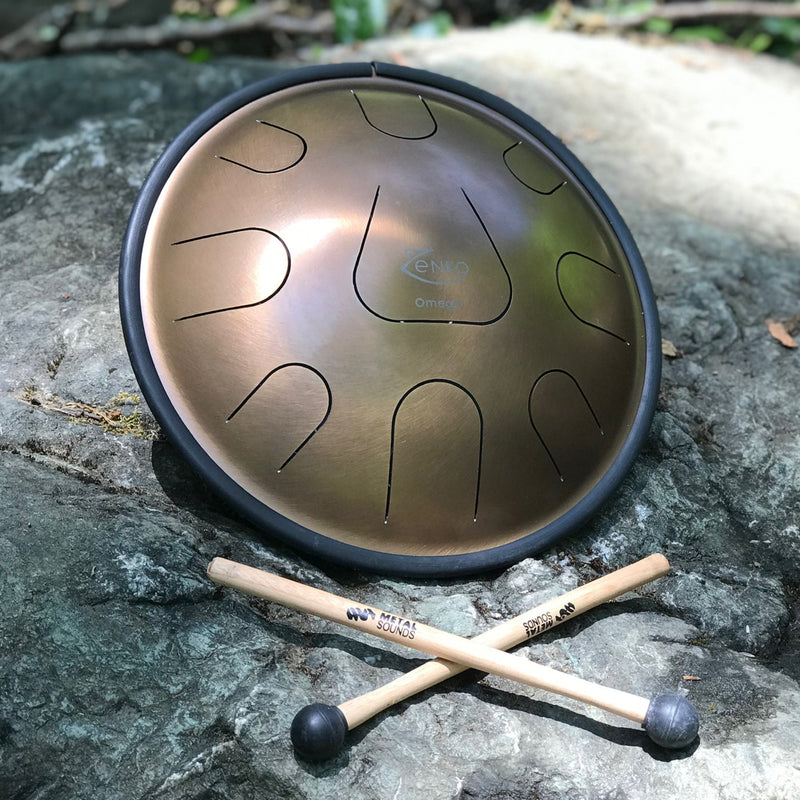 Metal sounds Zenko drum Ionian Aminor tuned stainless steel tongue drum handpan | WePlayWellTogether